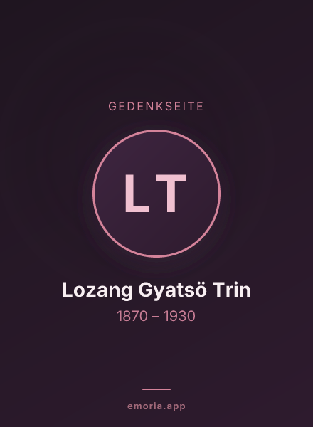 Gedenkportrait von Lozang Gyatsö Trin