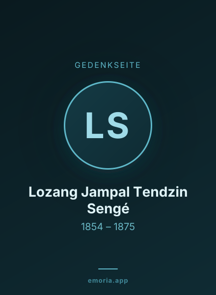Gedenkportrait von Lozang Jampal Tendzin Sengé