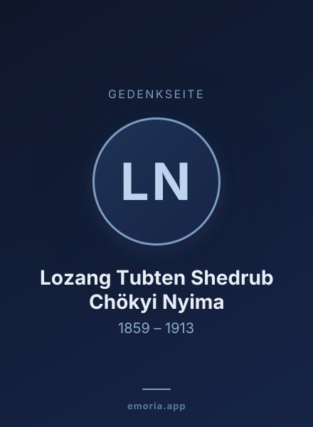 Gedenkportrait von Lozang Tubten Shedrub Chökyi Nyima