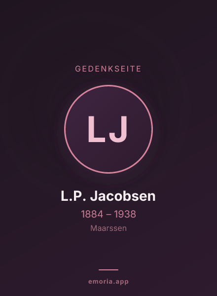 Gedenkportrait von L.P. Jacobsen