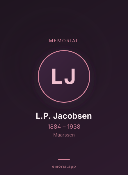 Memorial portrait of L.P. Jacobsen