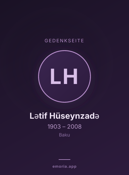 Gedenkportrait von Lətif Hüseynzadə