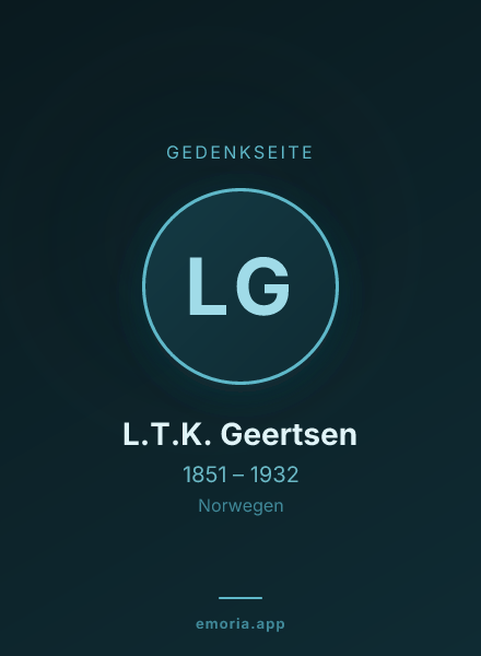 Gedenkportrait von L.T.K. Geertsen