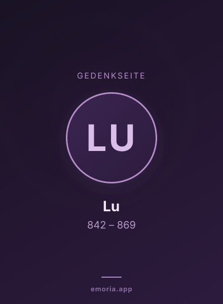 Gedenkportrait von Lu