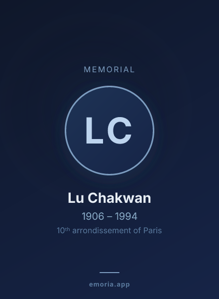 Memorial portrait of Lu Chakwan