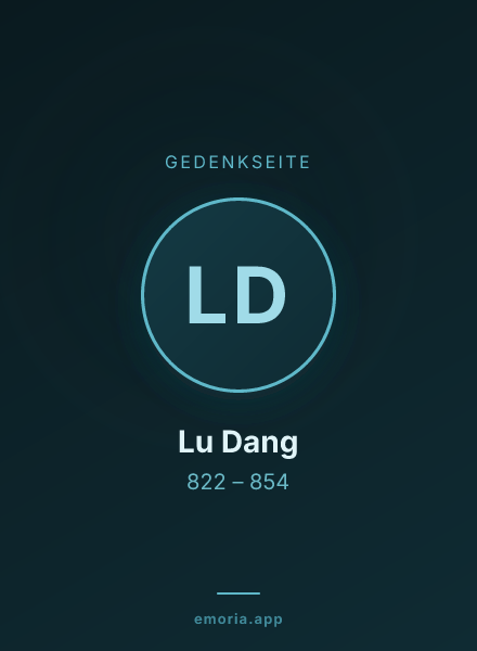 Gedenkportrait von Lu Dang