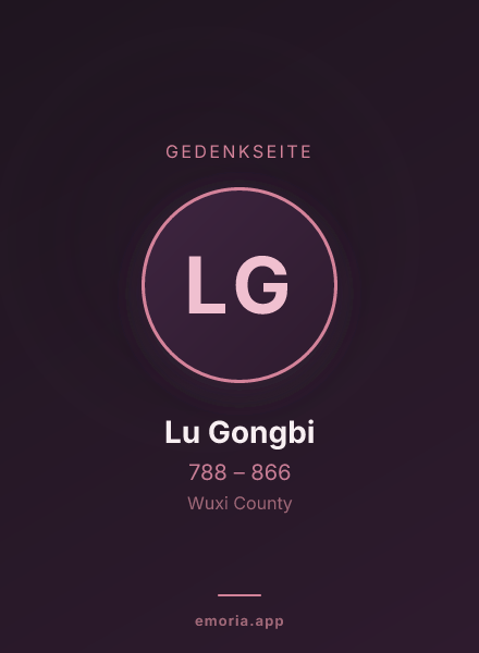 Gedenkportrait von Lu Gongbi