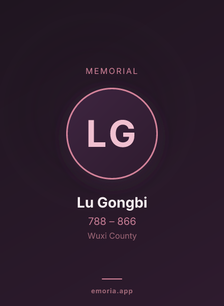Memorial portrait of Lu Gongbi