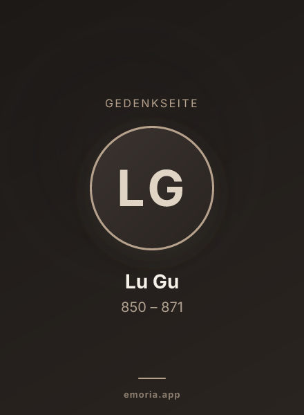 Gedenkportrait von Lu Gu
