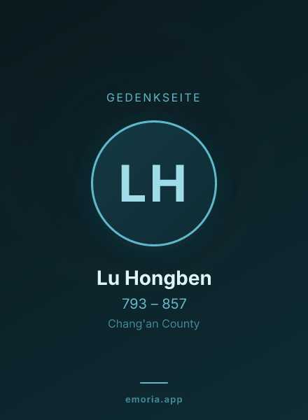 Gedenkportrait von Lu Hongben