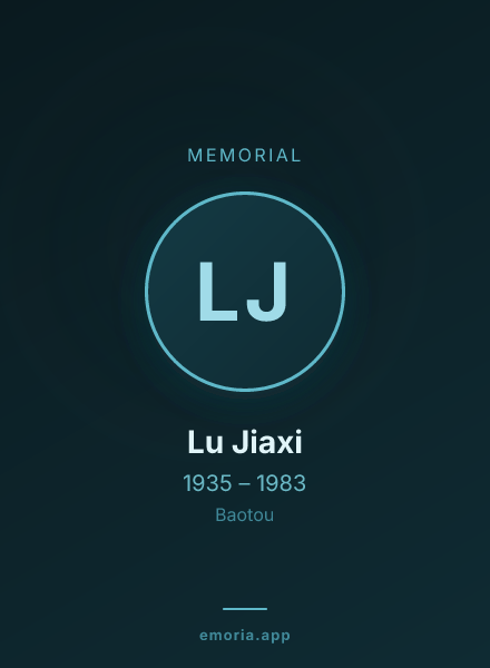 Memorial portrait of Lu Jiaxi