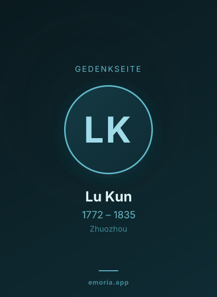 Gedenkportrait von Lu Kun