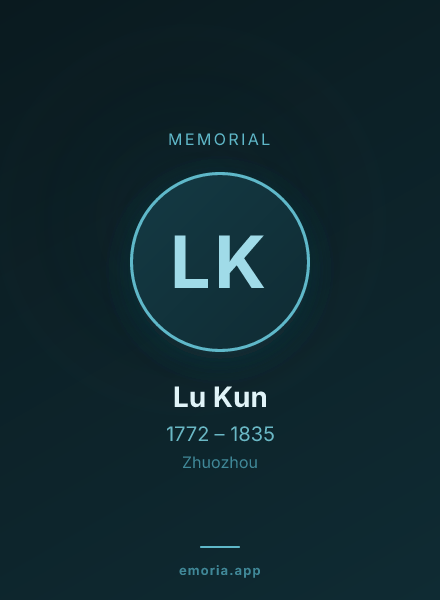 Memorial portrait of Lu Kun