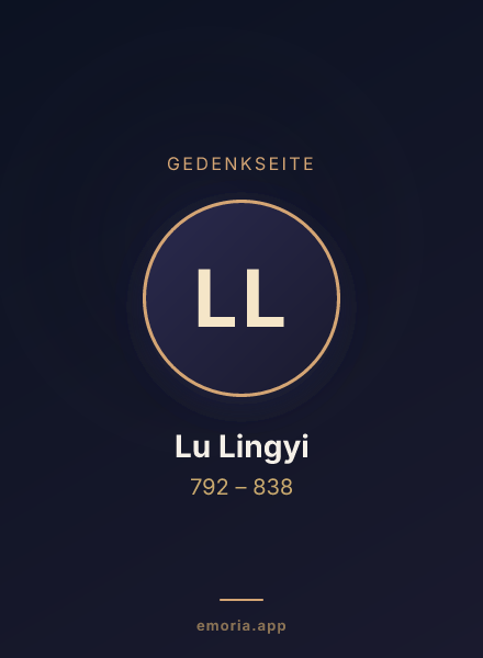 Gedenkportrait von Lu Lingyi