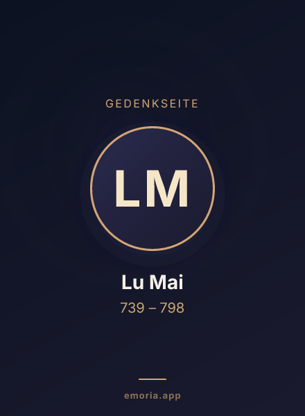 Gedenkportrait von Lu Mai
