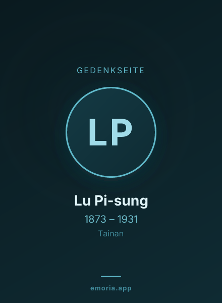 Gedenkportrait von Lu Pi-sung