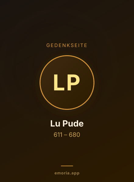 Gedenkportrait von Lu Pude