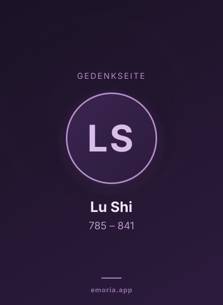 Gedenkportrait von Lu Shi