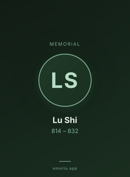 Memorial portrait of Lu Shi