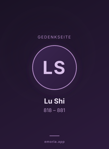 Gedenkportrait von Lu Shi