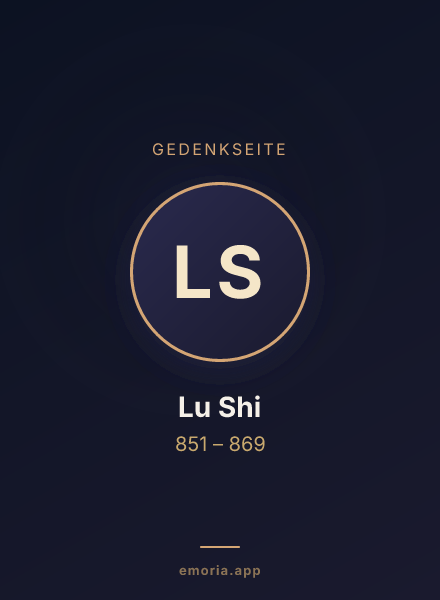 Gedenkportrait von Lu Shi