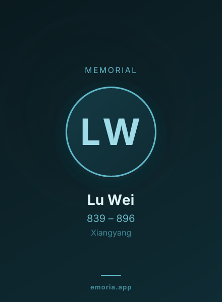 Memorial portrait of Lu Wei