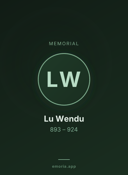 Memorial portrait of Lu Wendu
