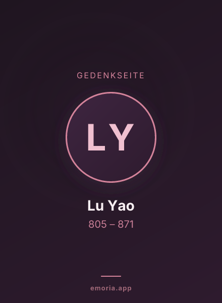 Gedenkportrait von Lu Yao