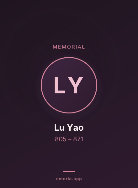 Memorial portrait of Lu Yao