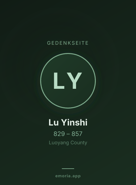 Gedenkportrait von Lu Yinshi