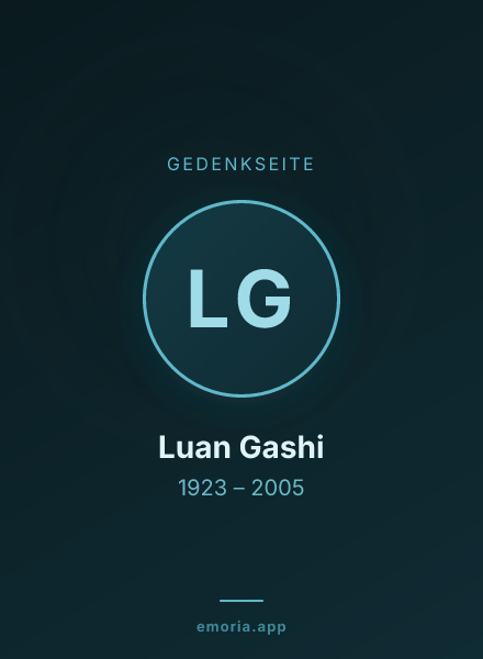 Gedenkportrait von Luan Gashi