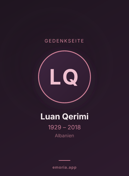 Gedenkportrait von Luan Qerimi
