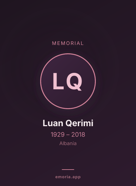 Memorial portrait of Luan Qerimi
