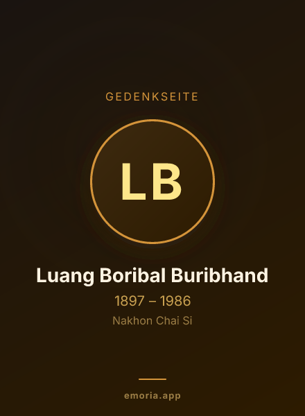 Gedenkportrait von Luang Boribal Buribhand