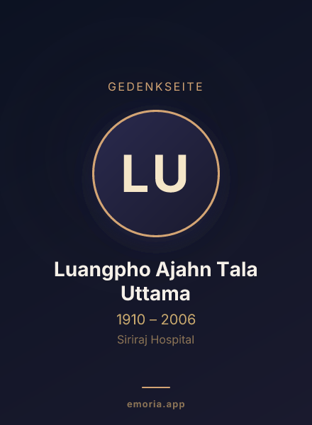 Gedenkportrait von Luangpho Ajahn Tala Uttama