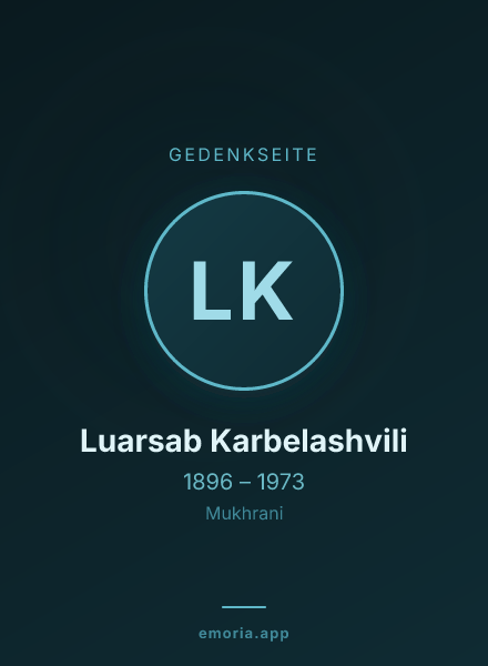 Gedenkportrait von Luarsab Karbelashvili