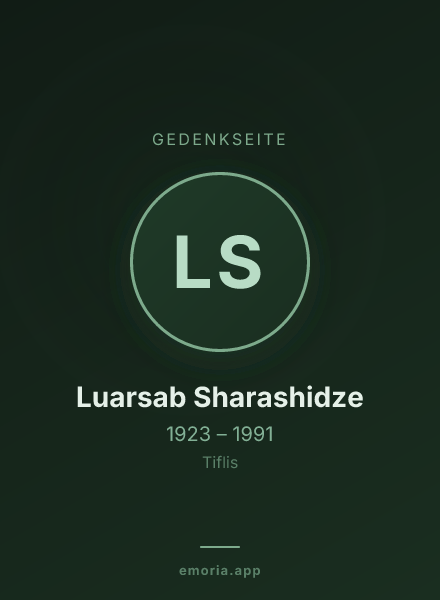 Gedenkportrait von Luarsab Sharashidze