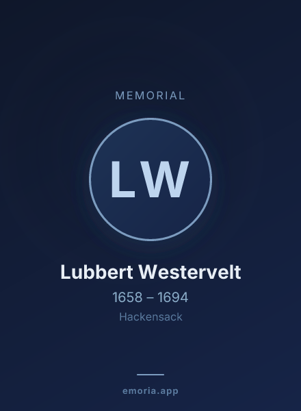 Memorial portrait of Lubbert Westervelt