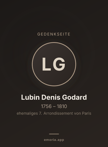 Gedenkportrait von Lubin Denis Godard