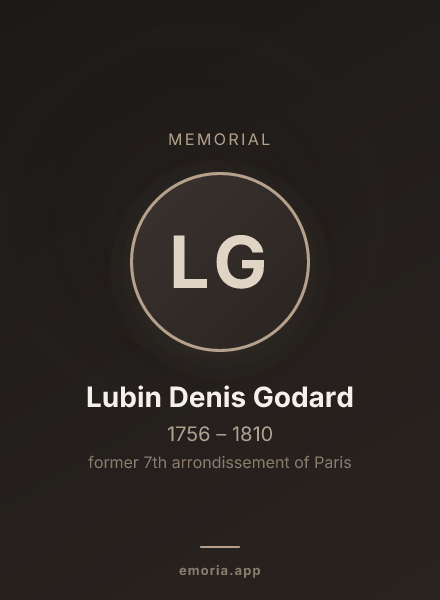 Memorial portrait of Lubin Denis Godard