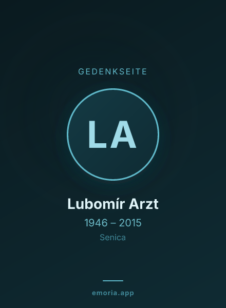 Gedenkportrait von Lubomír Arzt