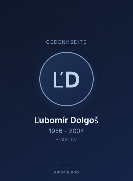 Gedenkportrait von Ľubomír Dolgoš