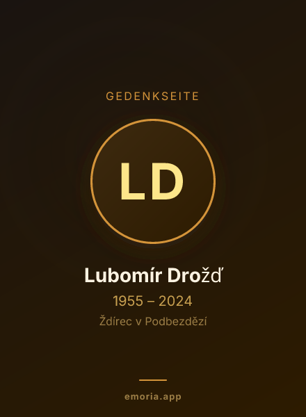 Gedenkportrait von Lubomír Drožď