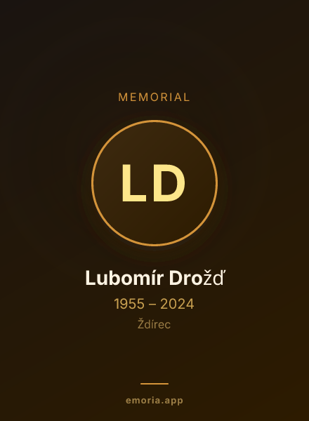 Memorial portrait of Lubomír Drožď