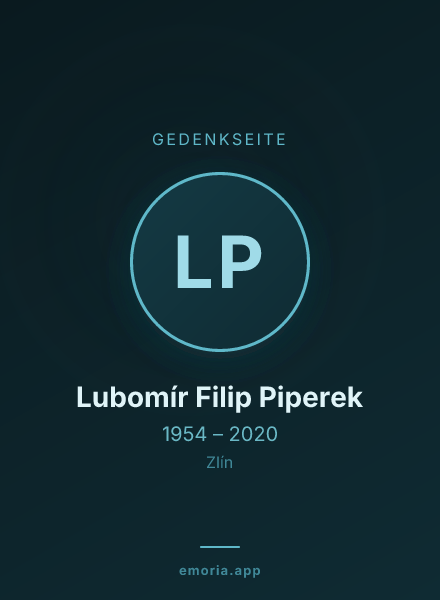 Gedenkportrait von Lubomír Filip Piperek