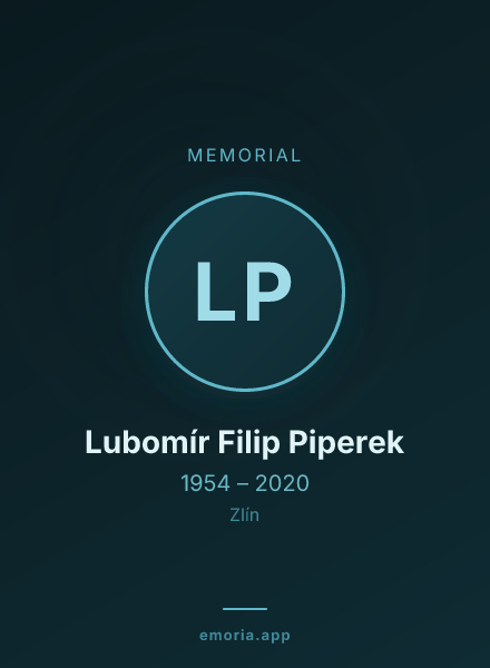 Memorial portrait of Lubomír Filip Piperek