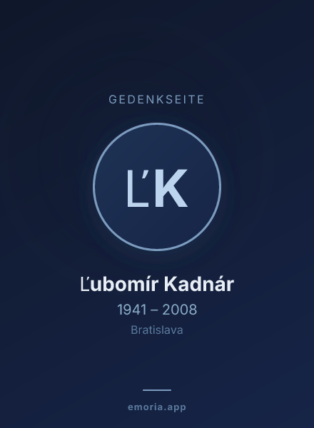 Gedenkportrait von Ľubomír Kadnár