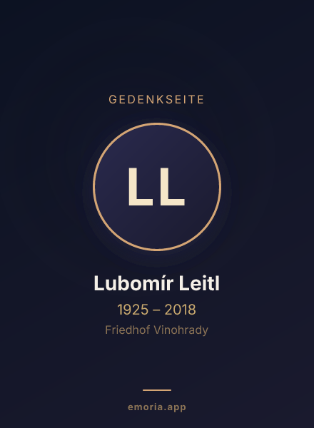 Gedenkportrait von Lubomír Leitl