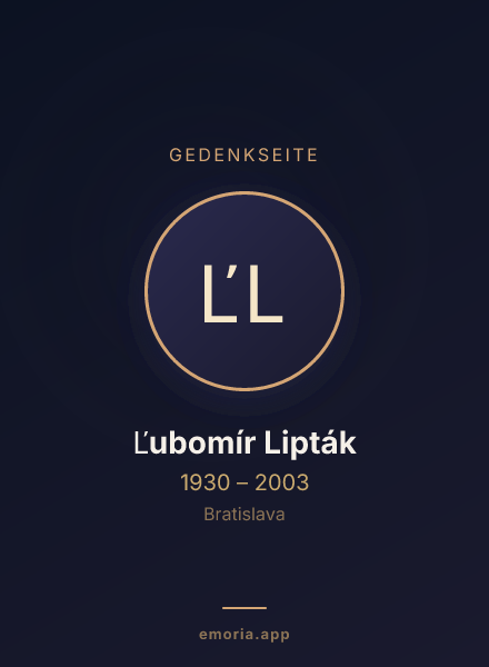Gedenkportrait von Ľubomír Lipták