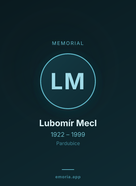 Memorial portrait of Lubomír Mecl